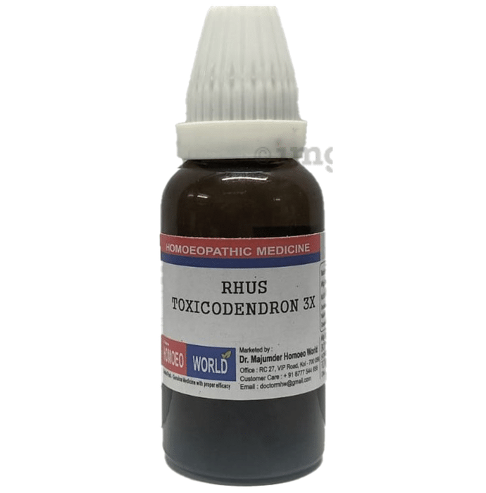 Dr. Majumder Homeo World Rhus Toxicodendron Dilution 3X (30ml Each)