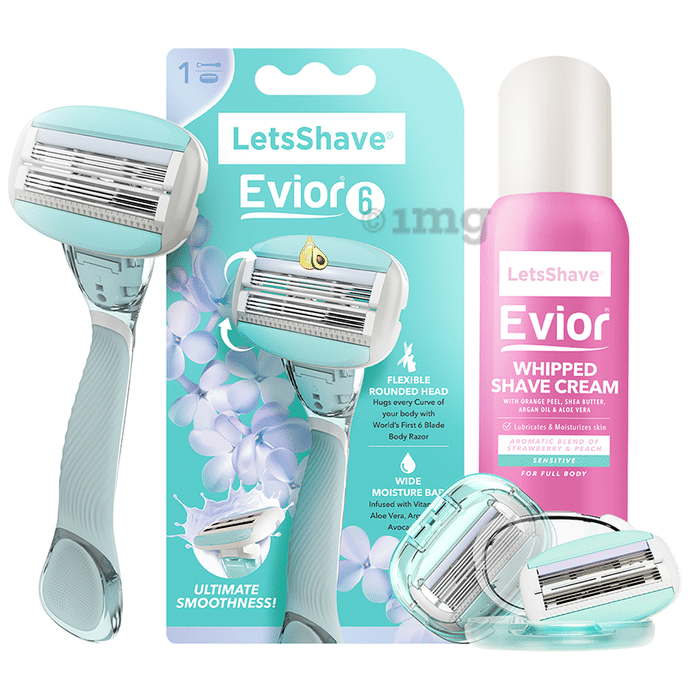 LetsShave Evior 6 Women Razor Shaving Kit