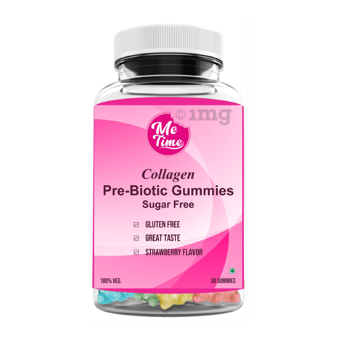 Me Time Collagen Pre-Biotic Gummies Sugar Free Strawberry