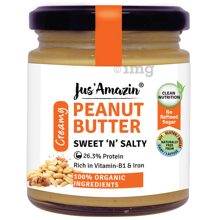 Jus Amazin Creamy Peanut Butter Sweet and Salty