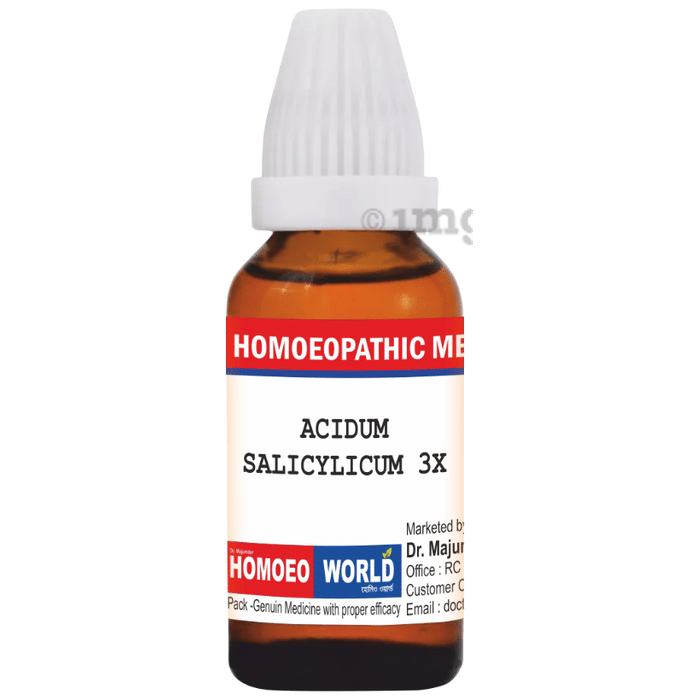 Dr. Majumder Homeo World Acidum Salicylicum Dilution (30ml Each) 3X