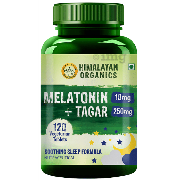 Himalayan Organics Melatonin 10mg + Tagar 250mg | For Soothing Sleep | Tablet