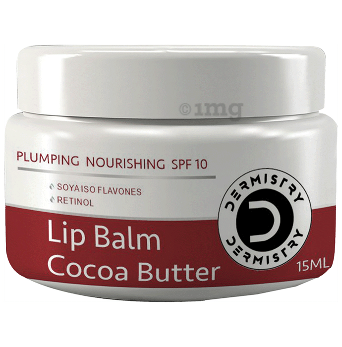 Dermistry Balm Lip Balm for Plumping Nourishing Lightening Cocoa Butter