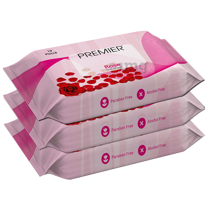 Premier Tissues Rose Wet Wipe (10 Each)