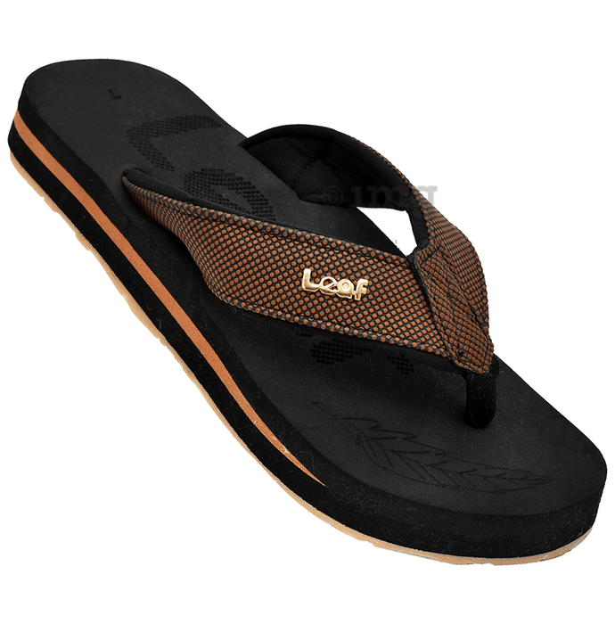 Leaf Footwear Leaf Flat Feet & Weight Distribution Slippers Balck 8