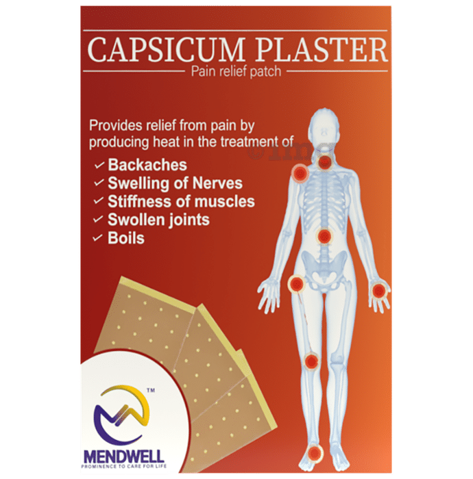 Mendwell Capsicum Plaster Pain Relief Patch 11cm x 17cm