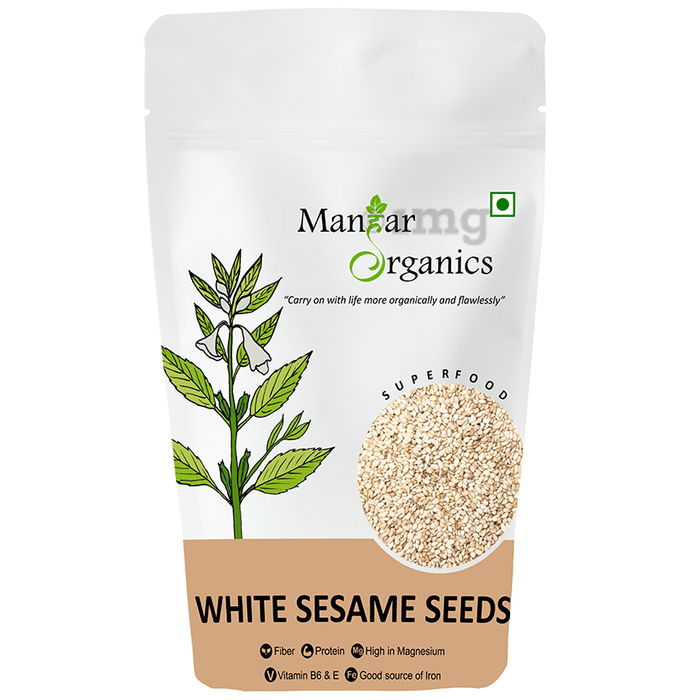 ManHar Organics White Sesame Seeds (1kg Each)