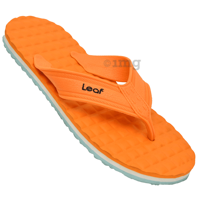 Leaf Footwear Cloud Comfort Orthopaedic Slippers Orange Blue 6