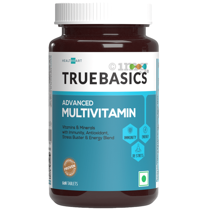 TrueBasics Advanced Multivitamins with Minerals | For Immunity, Energy & Antioxidant Support | Tablet