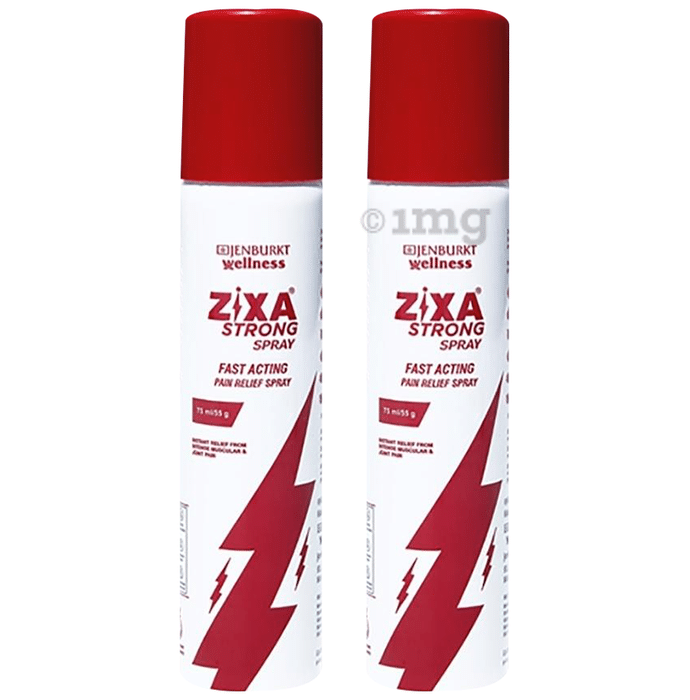 ZIXA Strong Fast Acting Pain Relief Spray | Dual action | Heals Back Pain, Muscle Pain, Knee Pain, Joint Pain (75ml Each)