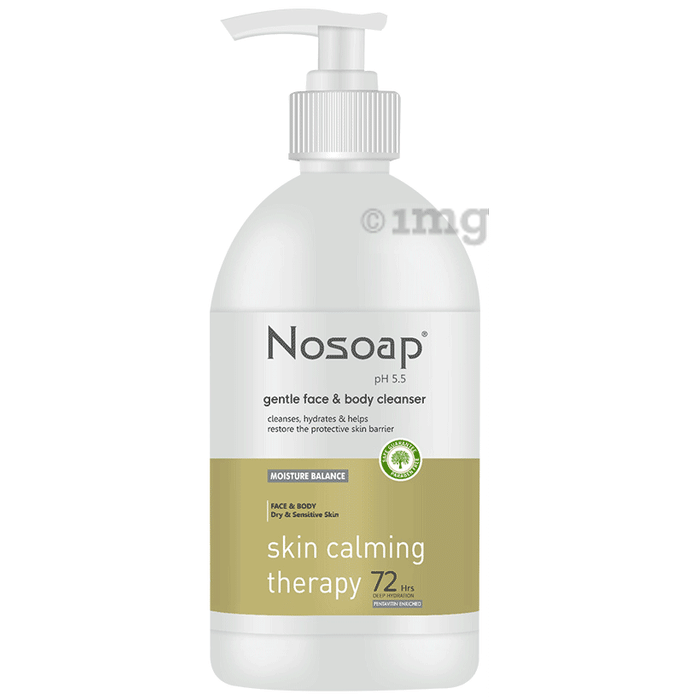 Nosoap Gentle Face & Body Cleanser | Moisture Balance for Dry & Sensitive Skin | Paraben-Free