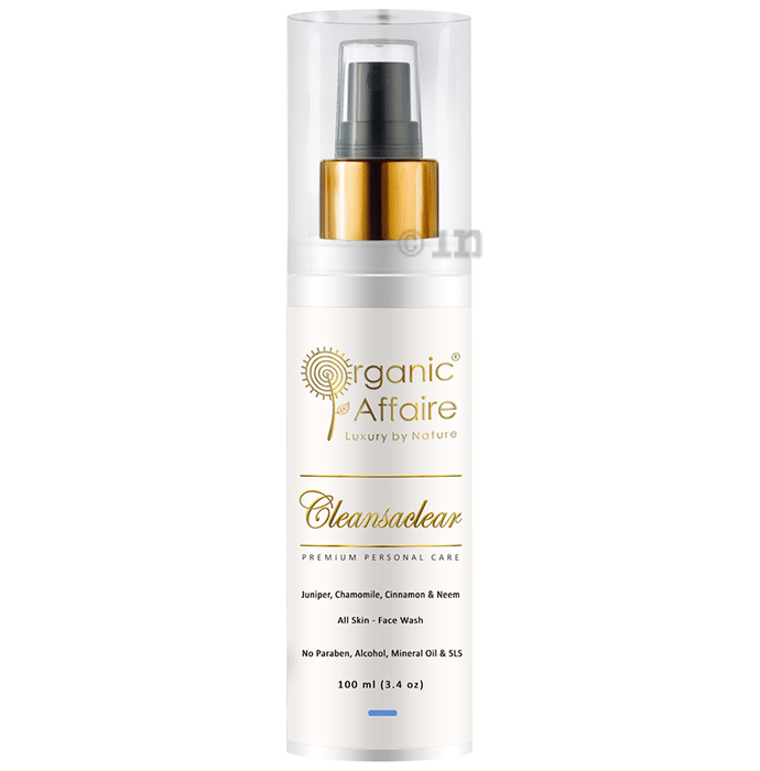 Organic Affaire Cleansaclear Acne & Oil Control Face Wash with Vitamin C, Juniper, Chamomile, Cinnamon & Neem (100ml Each)