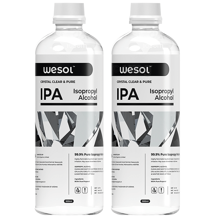 Wesol Crystal Clear & Pure IPA Iso Propyl Alcohol (500ml Each)