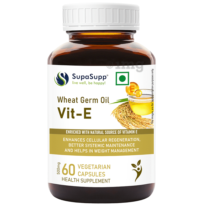 Sri Sri Tattva SupaSupp Wheat Germ Oil Vegetarian Capsule| Vit - E, for Helps in Weight Management
