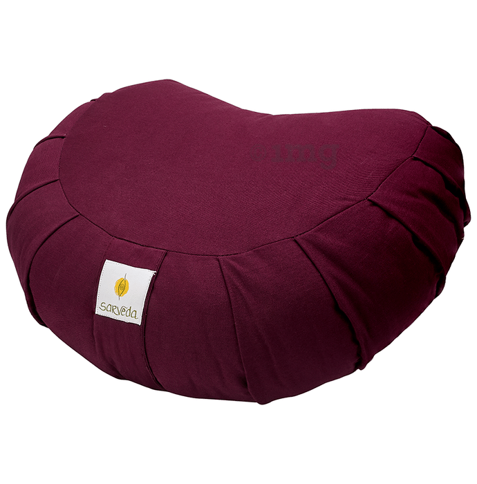 Sarveda Crescent Zafu Meditation and Yoga Cushion Rouge Pink