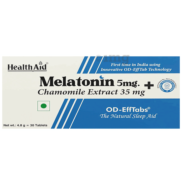 HealthAid Melatonin 5 mg + Chamomile Extract 35 mg Effervescent Tablet  (10 Each)