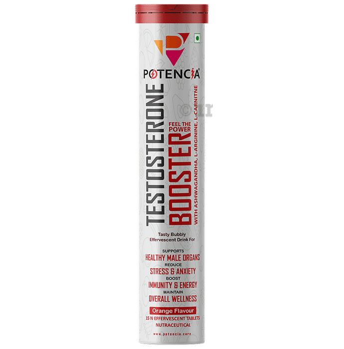 Potencia Testosterone booster Effervescent Tablet (15 Each) Orange