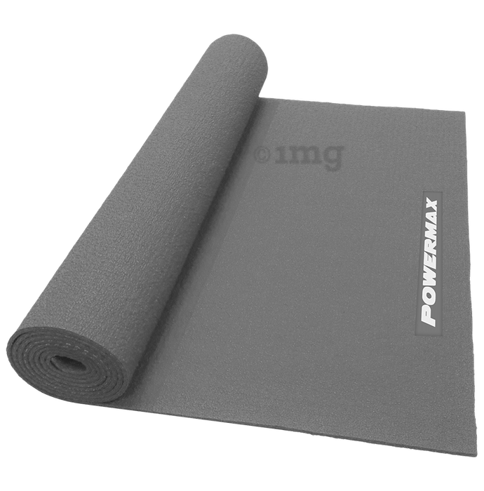Powermax Fitness YE4-1.2 Thick Premium Exercise Yoga Mat 4mm Grey
