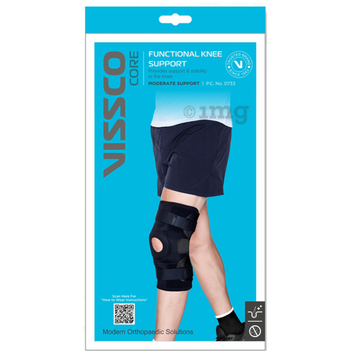 Vissco Core 0733 Functional Knee Support Medium Black
