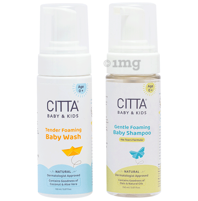 Citta Combo Pack of Tender Foaming Body Wash & Gentle Foaming Baby Shampoo (150ml Each)
