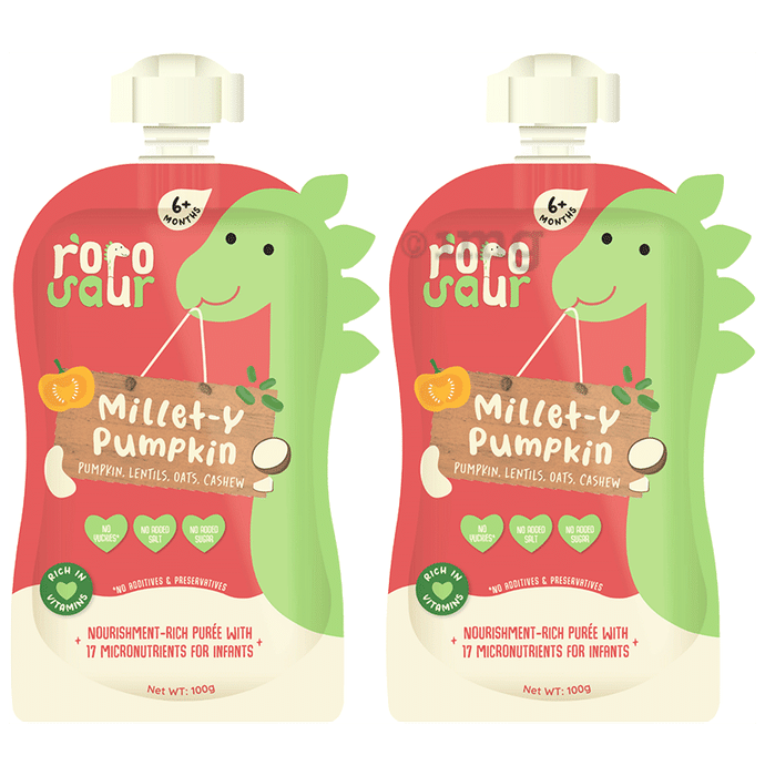 Roro Saur Nourishment-Rich Puree 6+ Months (100gm Each) Millet-Y-Pumpkin