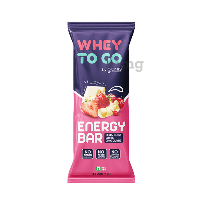 Whey To Go Energy Bar (35gm Each) Berry Blast White Chocolate