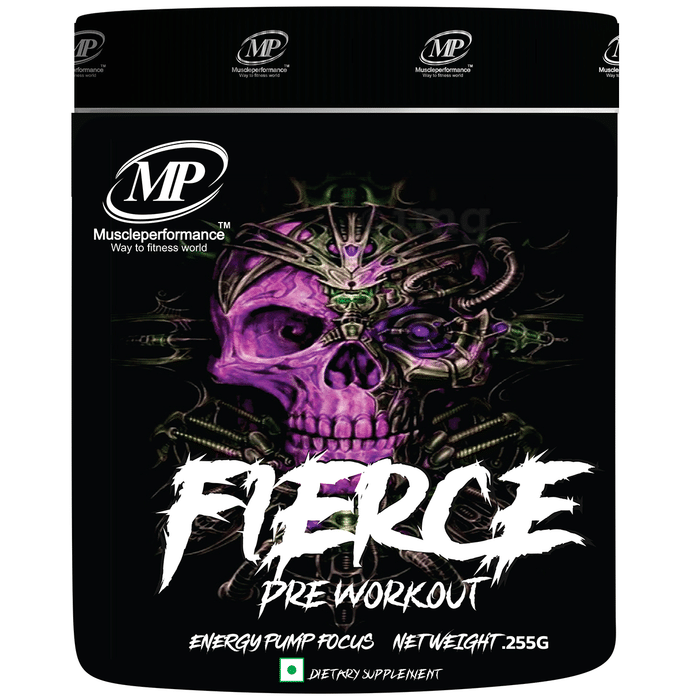 MP Muscle Performance Fierce Pre Workout Powder Fruit Punch Buy jar of