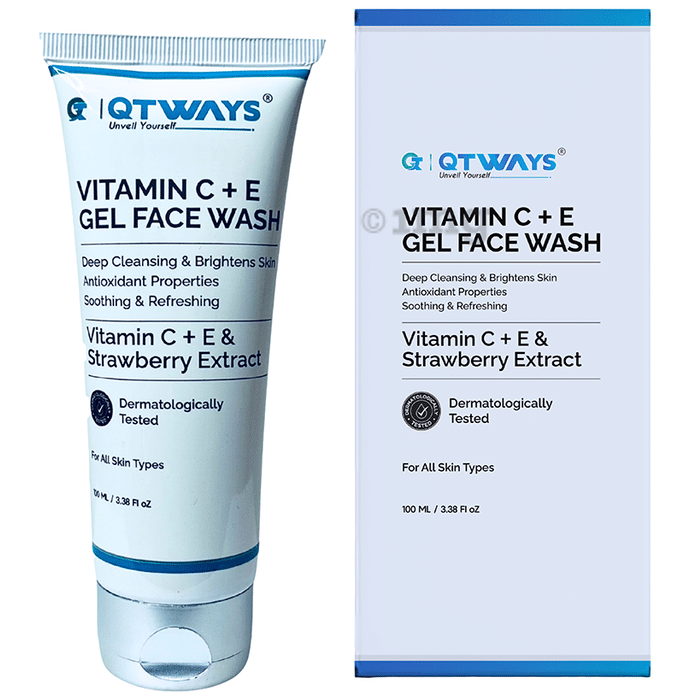 Qtways Vitamin C + E Gel Face Wash for All Skin Types