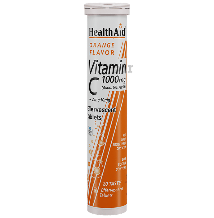 HealthAid  Vitamin C 1000mg  Effervescent Tablet Orange