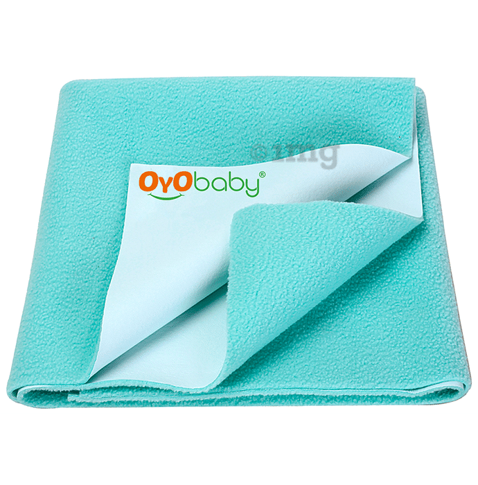 Oyo Baby Bed Protector Dry Sheet Single Bed Sea Green