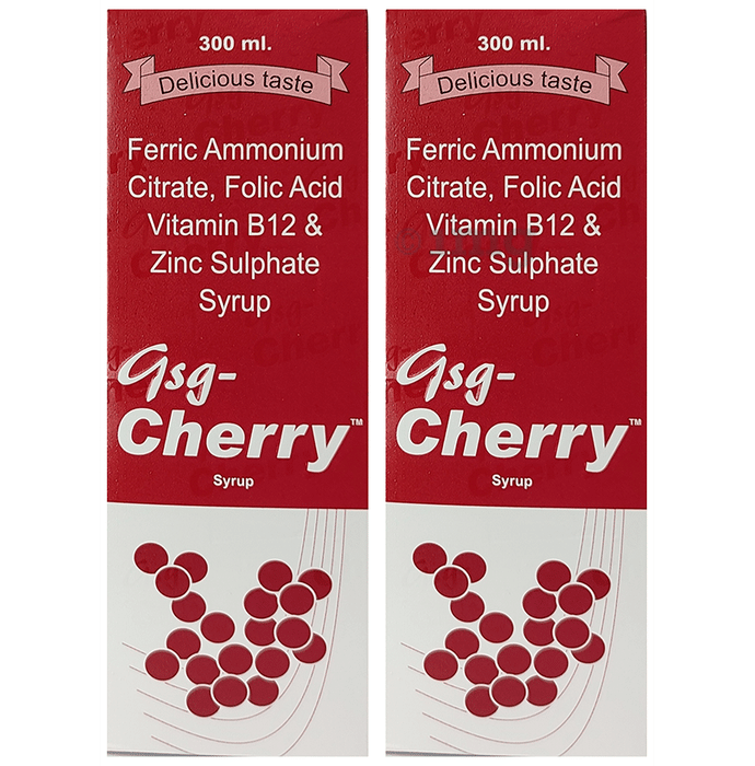 Gsg Cherry Syrup (300ml Each) Buy box of 1.0 Bottle at best price in