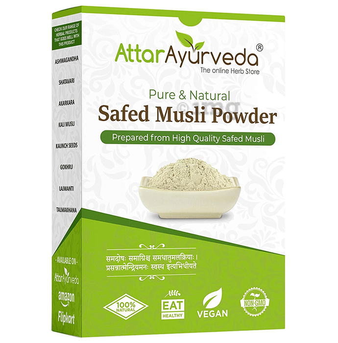 Attar Ayurveda Pure and Natural Safed Musli Powder