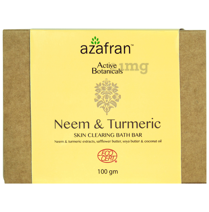 Azafran Skin Clearing Bathing Bar (100gm Each) Neem and Turmeric