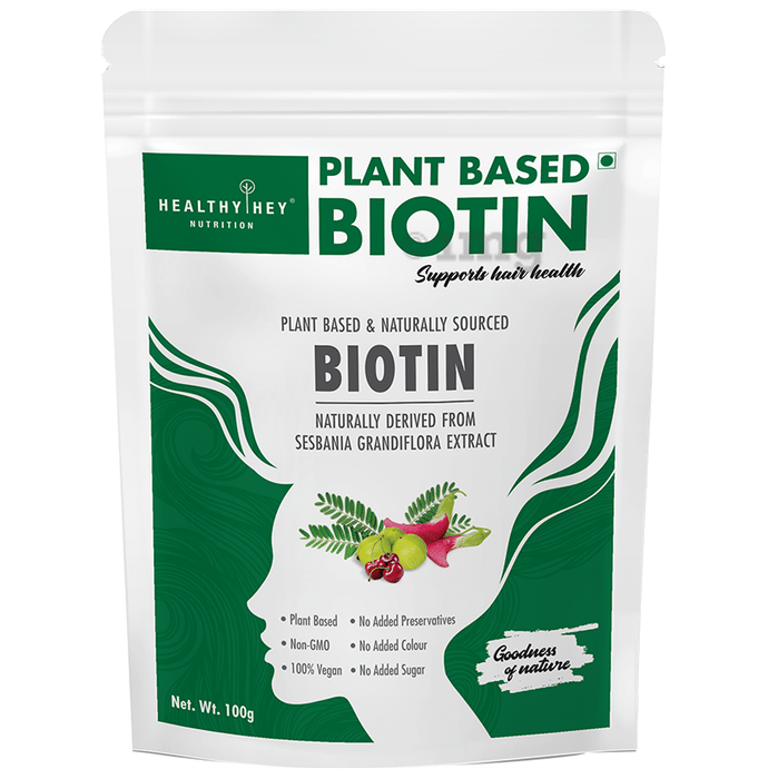 HealthyHey Organic Plant Based & Naturally Sourced Biotin Powder