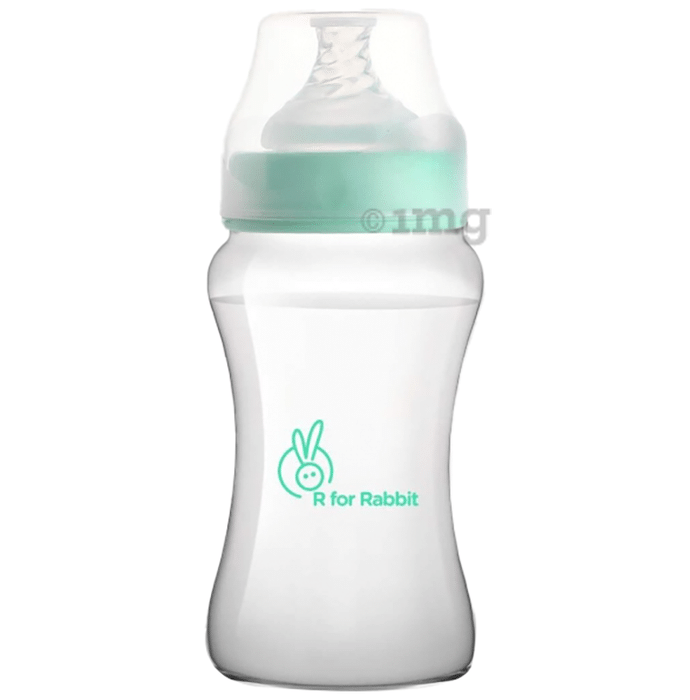 R for Rabbit First Feed Polypropylin Feeding Bottle See Green