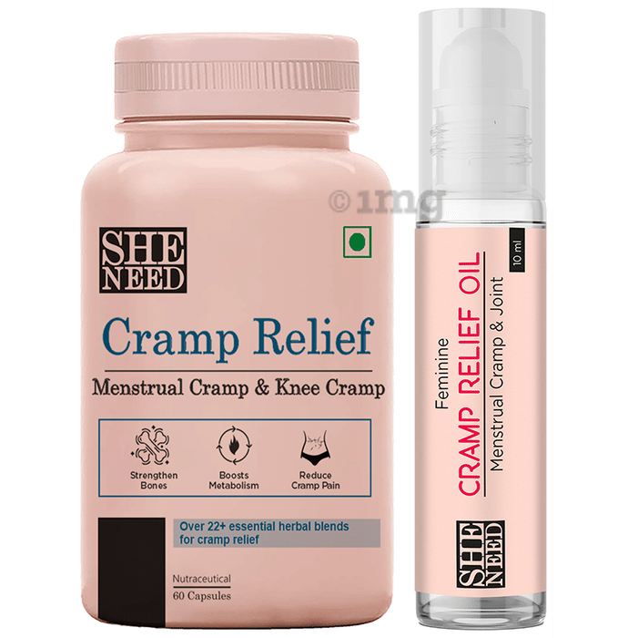 SheNeed Cramp Relief Menstrual Cramp & Knee Cramp Capsule Cramp Free