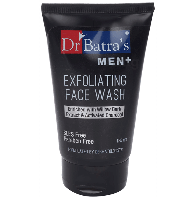 Dr Batra's Men+ Exfoliating Face Wash Enriched with Willow Bark Extract & Activated Charcoal
