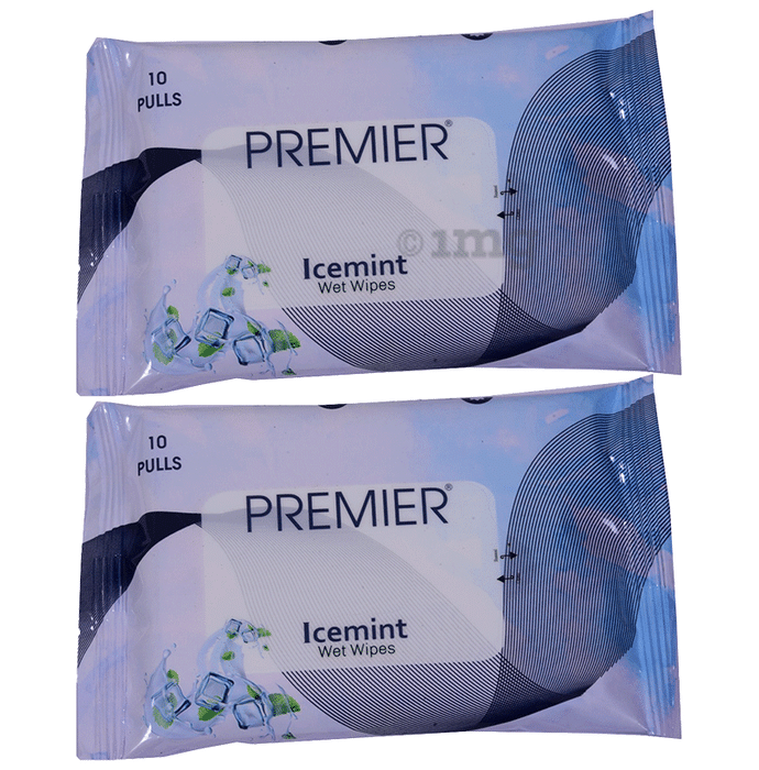 Premier Tissues Wet Wipes (10 Each) Ice Mint