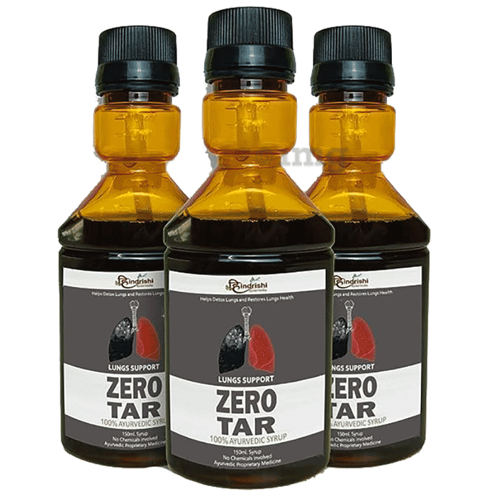 Hindrishi Ayurveda Zero Tar Syrup for Lungs Detox and Cleanse (150ml Each)