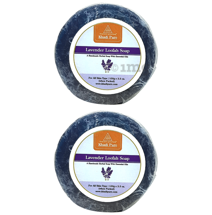 Khadi Pure Lavender Loofah Soap (125gm Each)