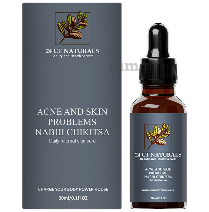 24 CT Naturals Acne and Skin Problems Nabhi Chikitsa Oil