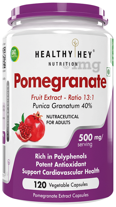 HealthyHey Pomegranate Fruit Extract Vegetable Capsule