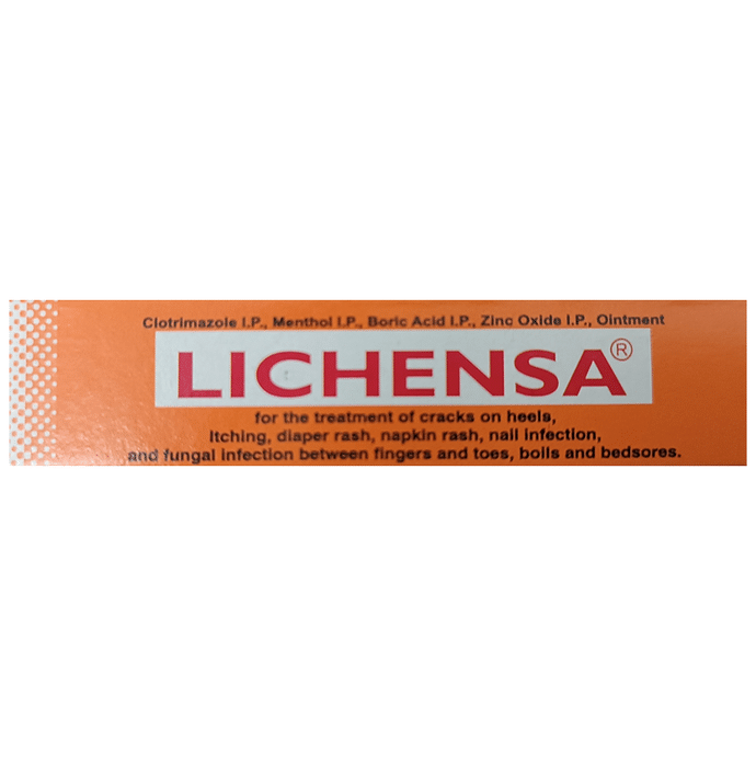 Lichensa Ointment for Cracked Heels, Diaper/ Napkin Rash, Nail & Fungal Infection