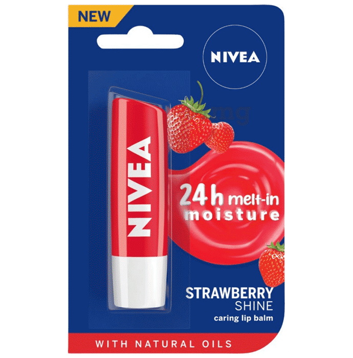 Nivea Lip Balm with Natural Oils | Strawberry Shine