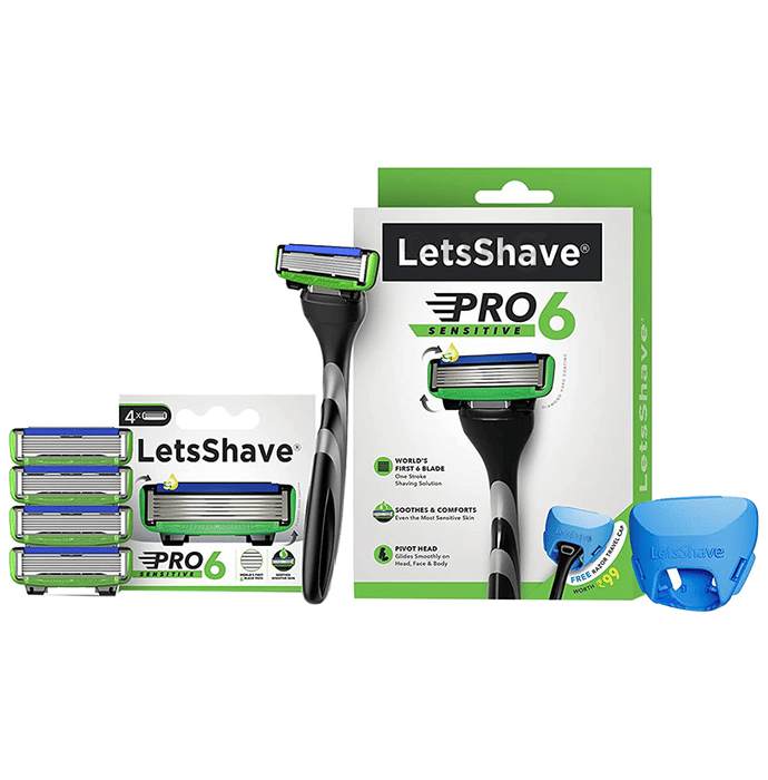 LetsShave Pro 6 Sensitive Face & Body Shaving Kit Buy box of 1.0 Kit