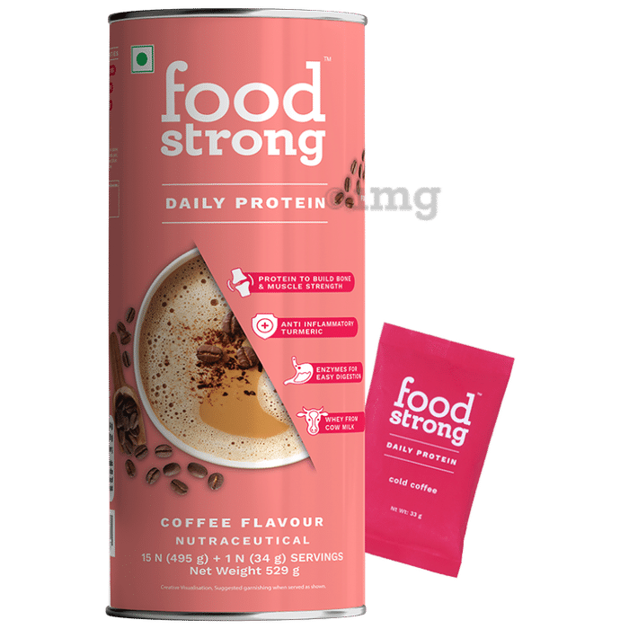 Foodstrong Daily Protein Sachet (33gm Each) Coffee