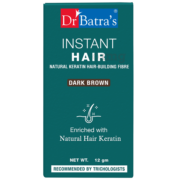 Dr Batra's Combo Pack of Hair Lock-In Spray 50ml and Instant Hair Natural Keratin Hair-Building Fibre 12gm Dark Brown