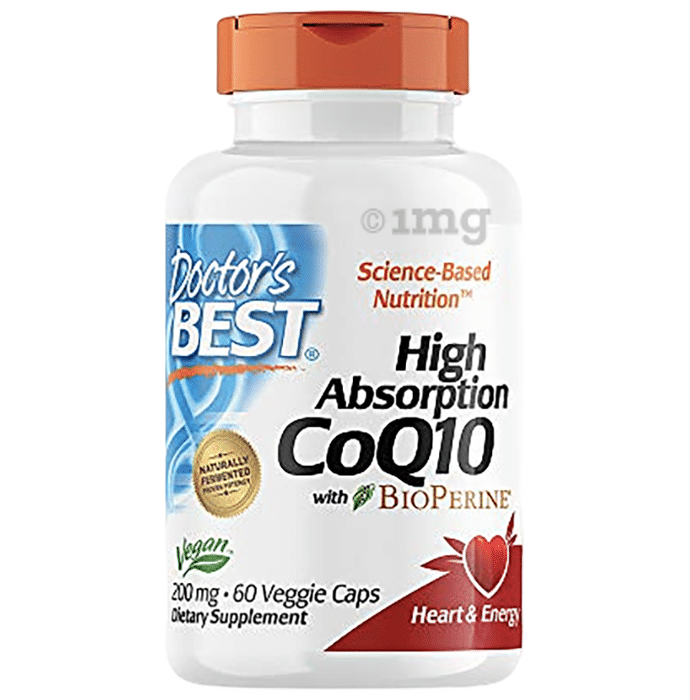 Doctor's Best High Absorption CoQ10 with BioPerine | Veggie Cap for Heart Health & Energy