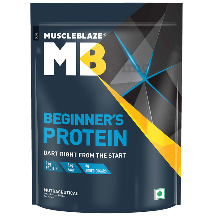 MuscleBlaze Beginner's Whey Protein Concentrate | With Zero Added Sugar | For Muscle Growth | Flavour Magical Mango