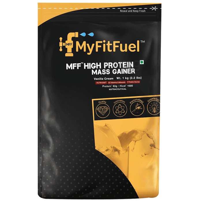 MyFitFuel MFF High Protein Mass Gainer Powder Vanilla Cream